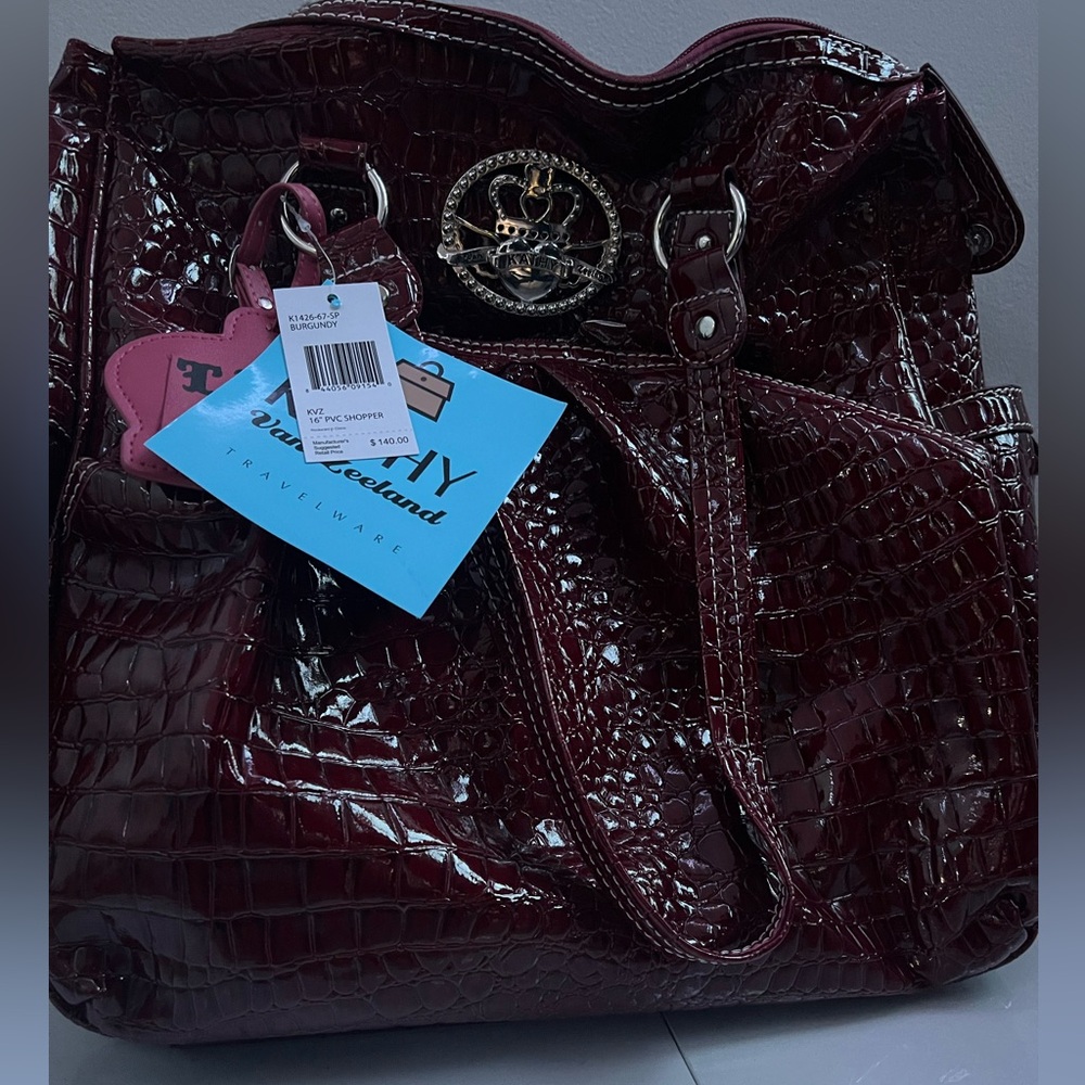 Kathy Van Zeeland burgundy Purse